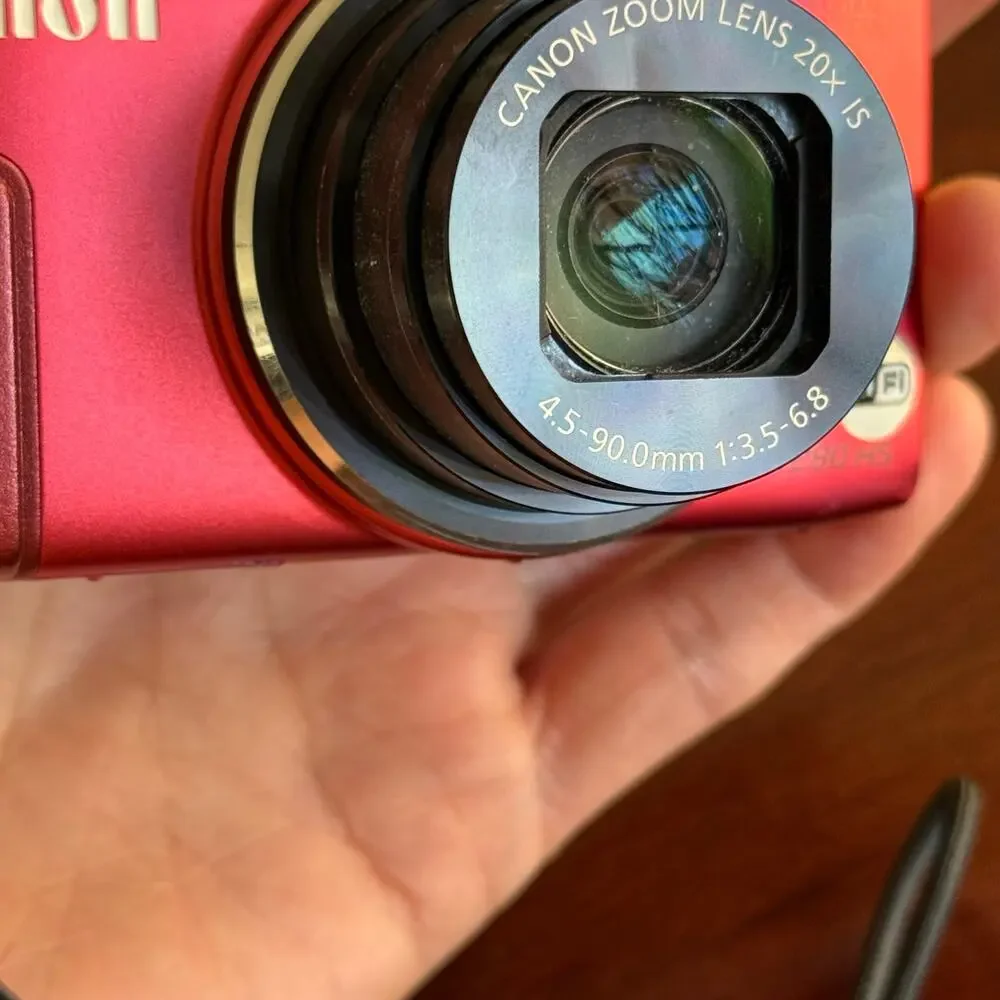 CANON POWERSHOT SX280 HS WI-FI Camera 20x Zoom RED 32GB SD CHARGER